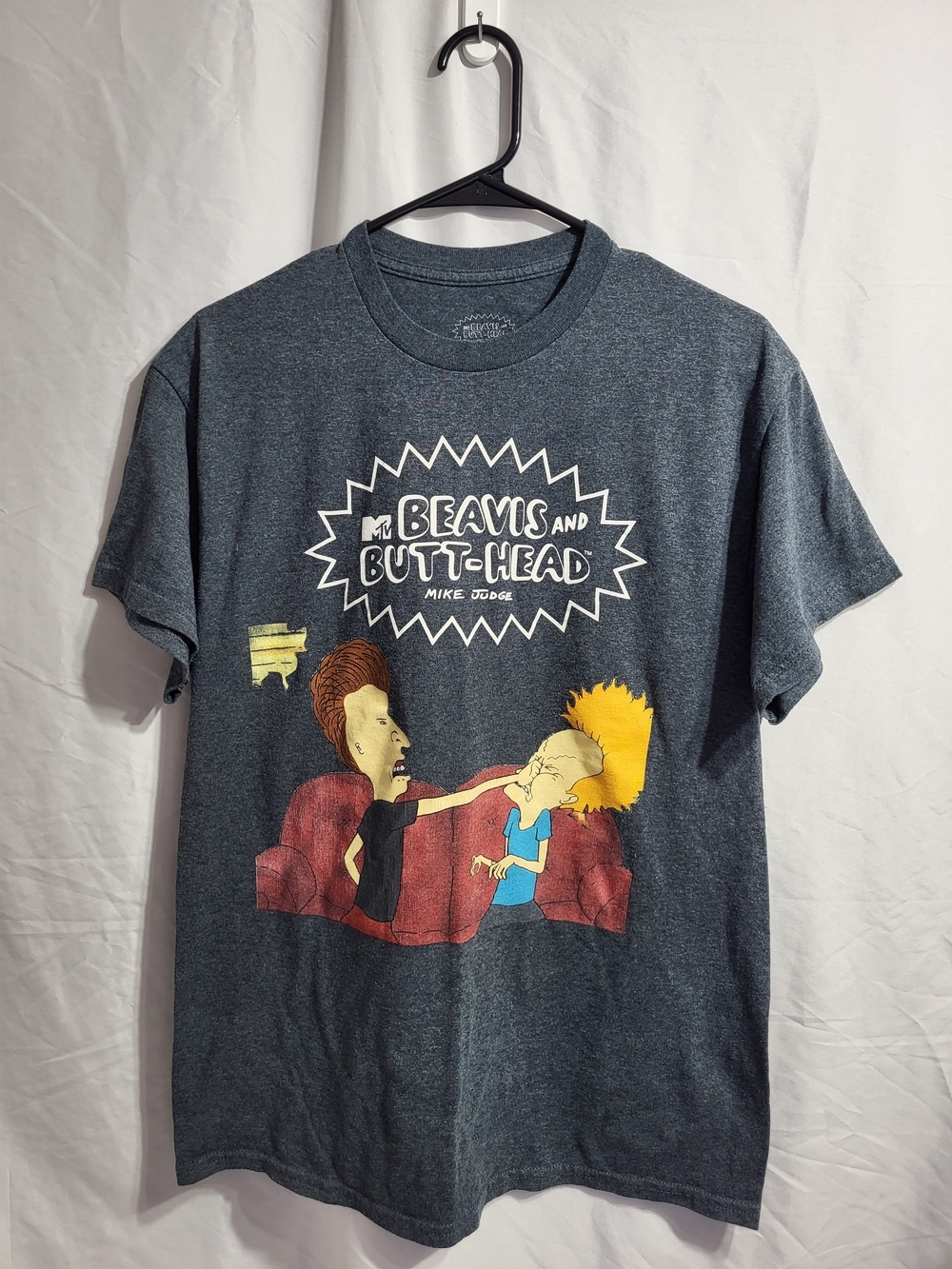 Beavis and Butt-Head Graphic Tee - Dark Heather Gray, Size Medium